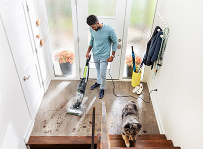 Aspira, lava e asciuga in un solo colpo